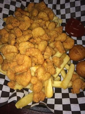 Popcorn Shrimp dinner