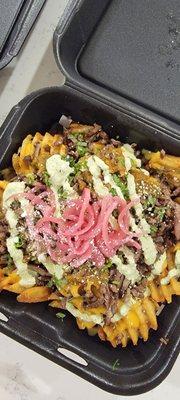 Carne Asada Waffle Fries