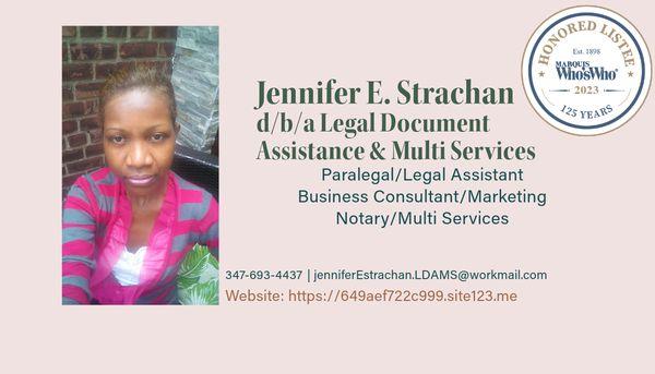 Jennifer E. Strachan d/b/a Legal Document Assistance & Multi Services (LDAMS)