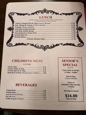 Menu back