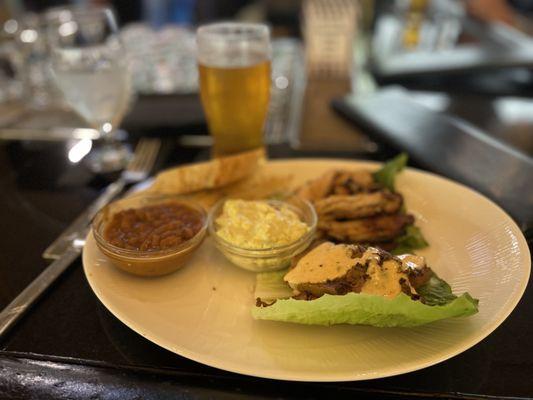 House Smoked BBQ Plate with Pork Belly & Brisket