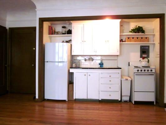 Kitchen in a closet at Mt. Tabor