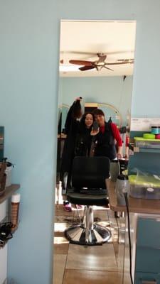 Donation hair cut for Locks of Love.