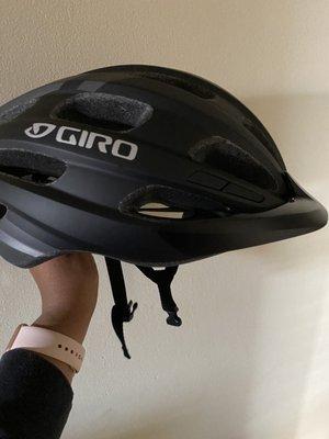 XL helmet ordered - good for big foreheads and afros!