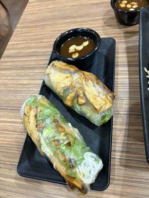 Chicken soft spring rolls... freshly made for sure!!!