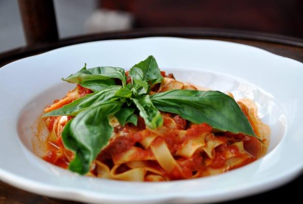 Special Fettuccine of the Day!  Fresh Plum Tomato Sauce with Basil.  So simple, so delicious~!