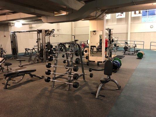 Equipment and free weights area 12/29/17