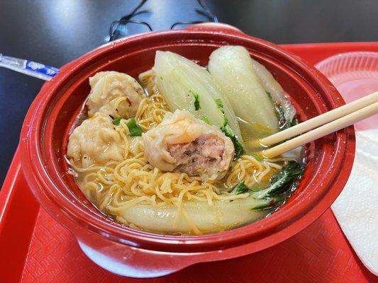 I had "wanton noodle soup" the wonton was delicious but the noodle was over cooked. Will come back to try something else