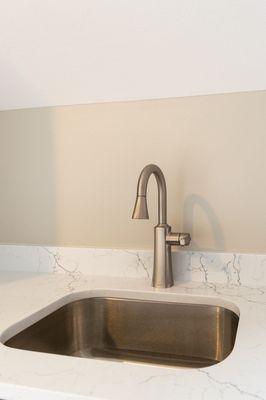 Wet bar area of a full guest house renovation.