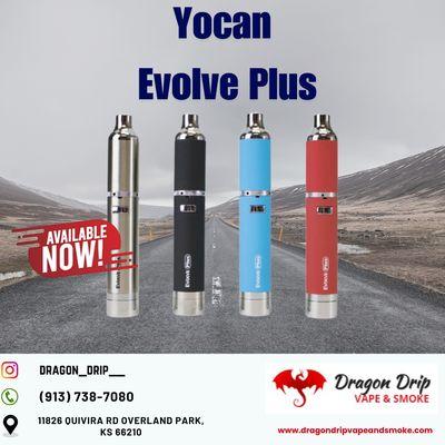 The Yocan Evolve Plus is now available at Dragon Drip Vape and Smoke. This versatile and powerful device offers exceptional performance