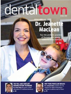 Dr. Jeanette MacLean on the cover of Dentaltown magazine