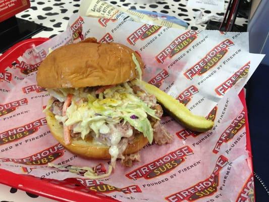 King's Hawaiian pork and slaw sandwich