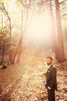 Groom portrait in the mountains