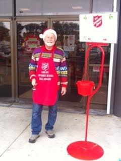 Terry Tigh volunteering for The Salvation Army Red Kettle Drive in December 2014.