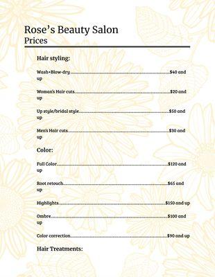 Official prices