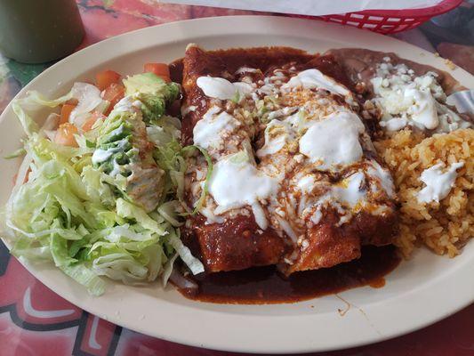 Chicken enchilada dinner