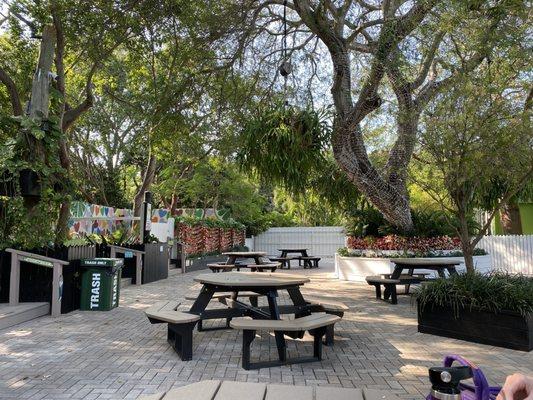 Outside dining area