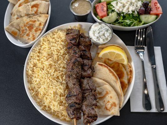 pork souvlaki plate