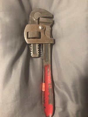 Vintage pipe wrench $8