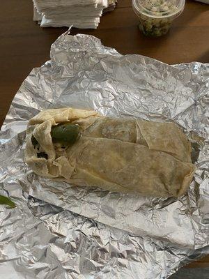 Expert wrap job on this burrito performed by well trained staff.