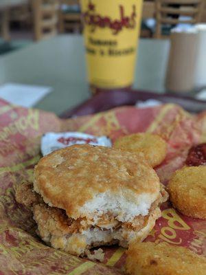 Cajun chicken biscuit