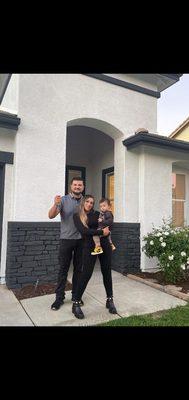 My beautiful family receiving our home keys!