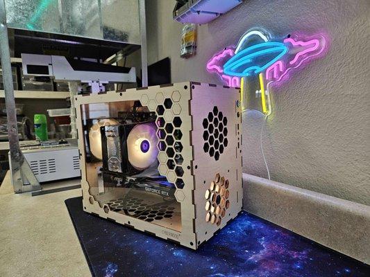 Wooden gaming desktop build!