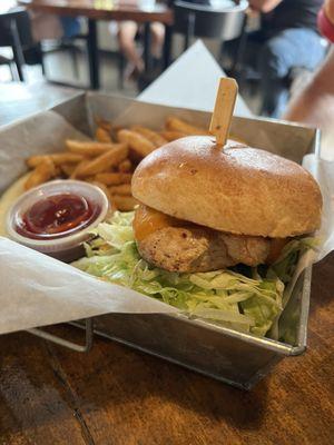 Chicken Breast Sandwich with fries