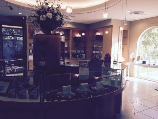 You can buy skin products while at the doctors. It's really nice- looks like a beauty counter!