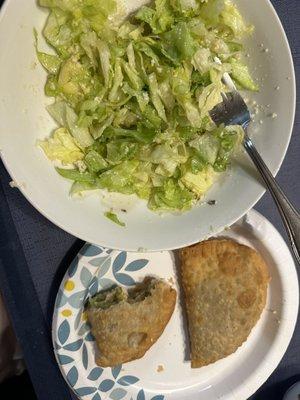 Chicken, Broccoli and Cheese Empanada Italian Salad