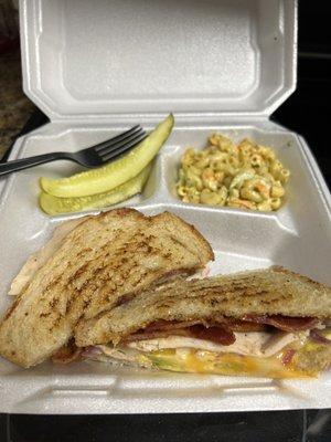 The Bloom Sandwich on sourdough & mac salad