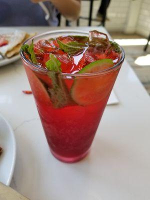 Raspberry Italian soda