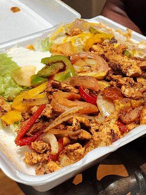 Chicken fajita plate