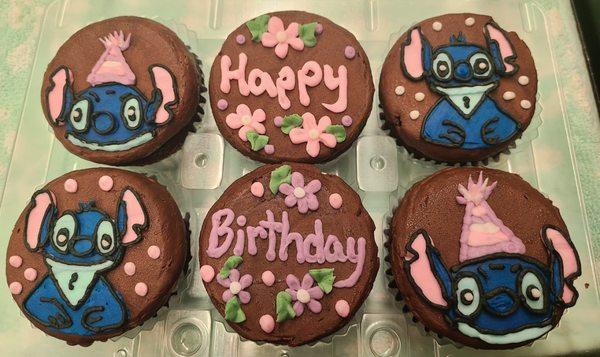 Stitch Themed Birthday Cupcakes