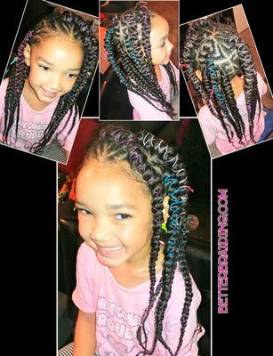 Spider web box braids