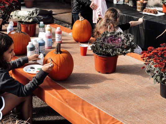 Fall festival pumpkin painting