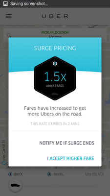 Be on the lookout for surge pricing during peak times.