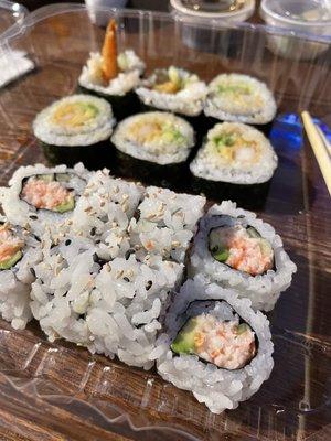 California Roll + Shrimp Tempura Roll