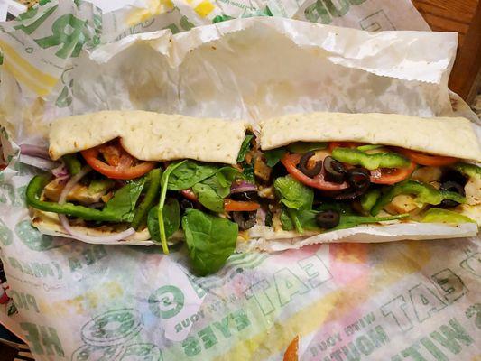 Footlong Sweet Onion Teriyaki Flatbread from Subway on a Tasty Tuesday Dinner 11/14/2023