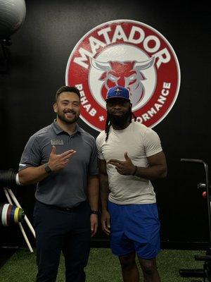 Dr. Elias with pro IFL wide receiver K. Rashad #gunsup