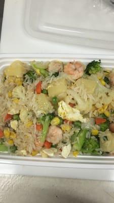 that is pineapple fried rice not show on the menu