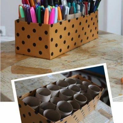 It's the weekend! Get creative and start a DIY, this is a simple and fun way to keep your pencils, pens, and markers organized.