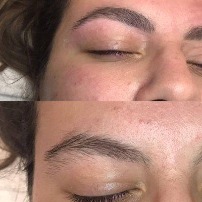 Brows before and after