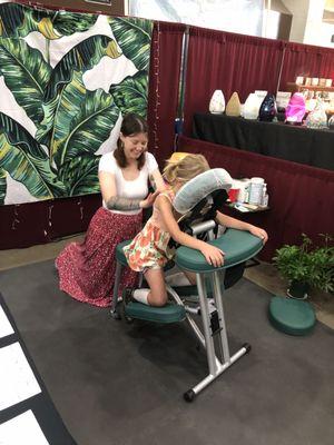 Some fun chair massage photos