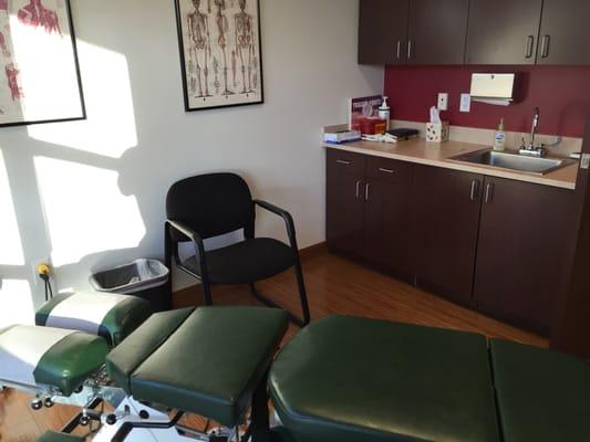 Chiropractic treatment room