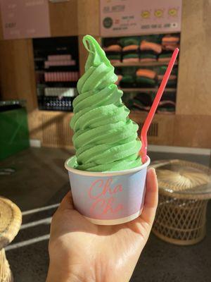 Matcha soft serve (not edited green)