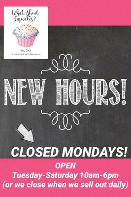 Now Closed Mondays OPEN TUESDAY-SATURDAY 10am-6pm or we close when we sell out daily!