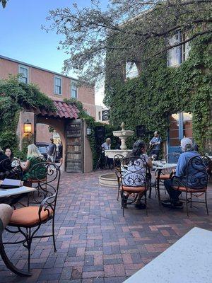 Outdoor patio seating