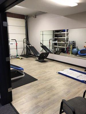 Mini gym used for private workouts