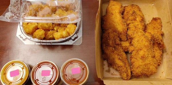 5pc Tenders & Fries Combo (with tater tots) - ($14.99)